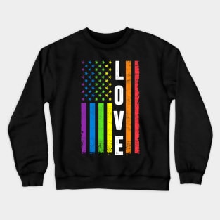 Gay Pride Men Women Lgbt Rainbow Flag Gay Love Crewneck Sweatshirt